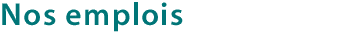 Nos emplois