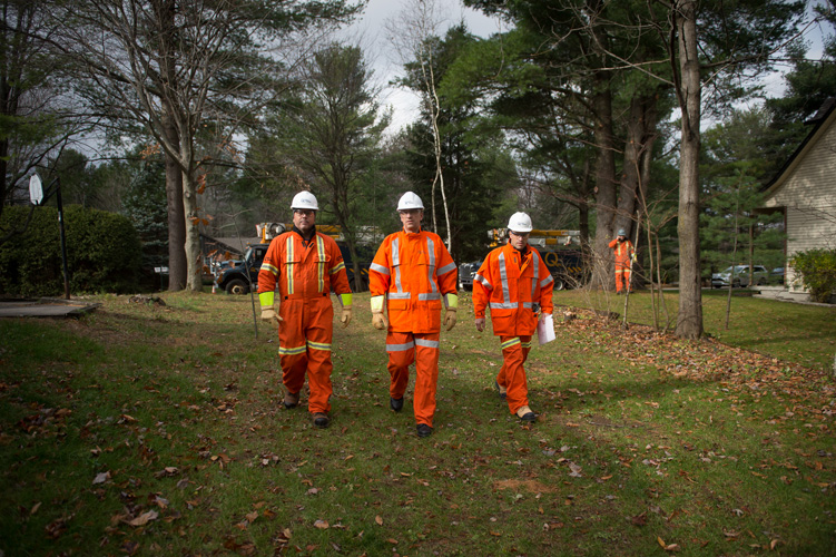 Travailleurs sur le terrain entre le 1er et le 3 novembre.