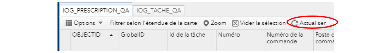 Option Actualiser
