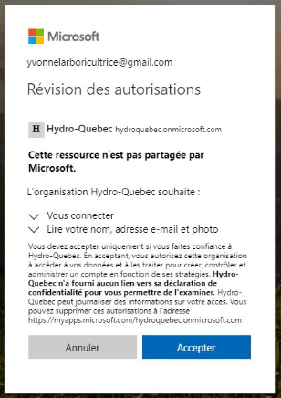 Révisions des autorisations 