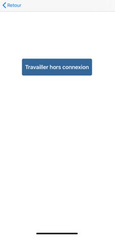 Option Travailler hors connexion affichée sur l'écran