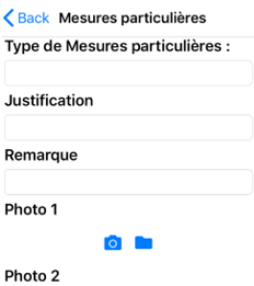 Mesures particulière