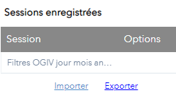 Session enregistrées