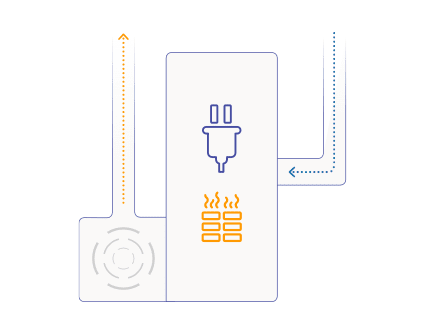 Illustration of a central heating ETS system