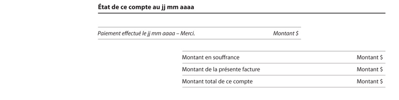 Section 2 : Message important de la facture tarif G