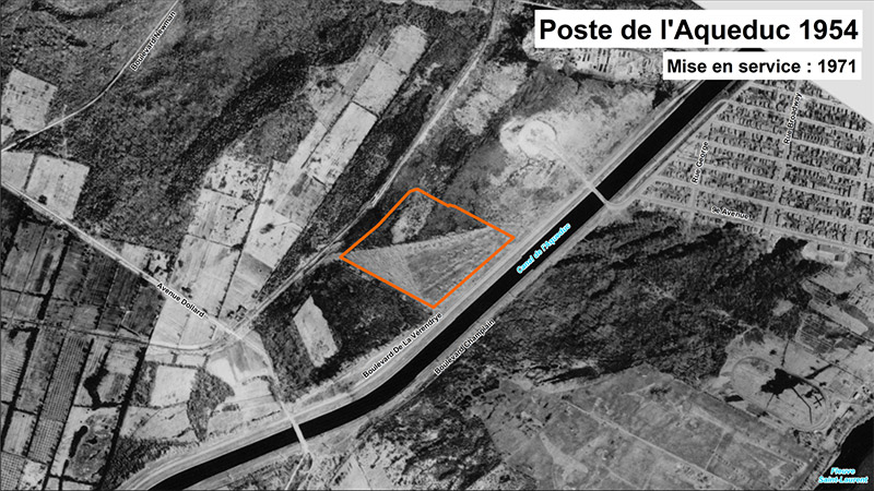 Occupation du territoire autour du poste qui a été mis en service en 1954