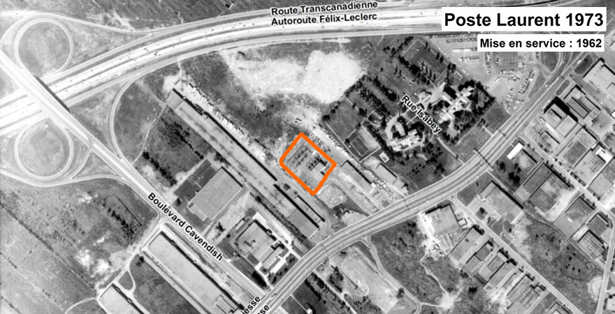 Poste Laurent en 1973. Mis en service en 1962.