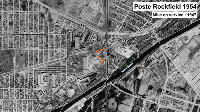 Occupation du territoire autour du poste qui a été mis en service en 1954