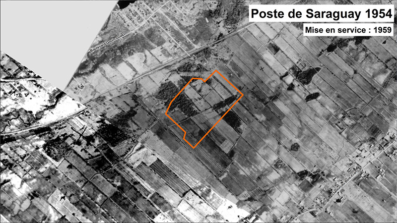 Poste de Saraguay 1954. Mise en service : 1959.