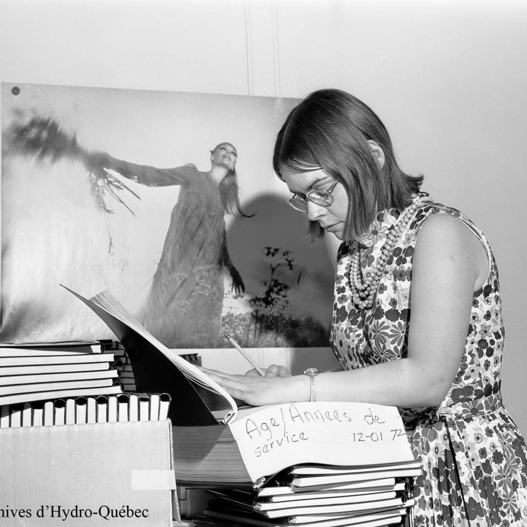 <p>Lucienne Jetté, a demographer at Hydro-Québec, 1972. She played a central role in creating a study committee on the status of Hydro-Québec’s female staff in 1975. </p>
<p>©Hydro-Québec archives.</p>