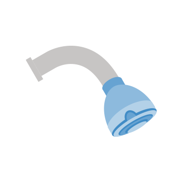 WaterSense labeled showerhead with a flow of 5.7(sp)L/min