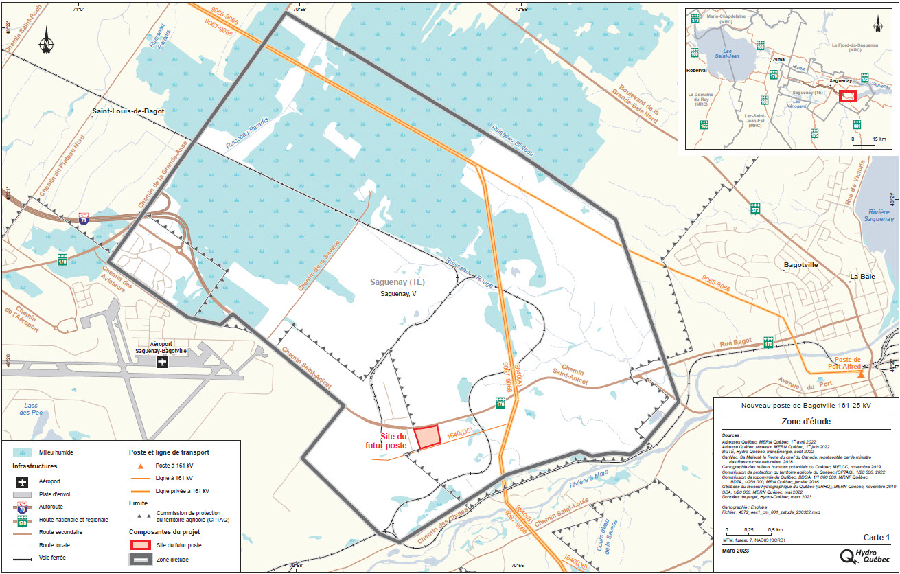 Carte de la zone d'étude