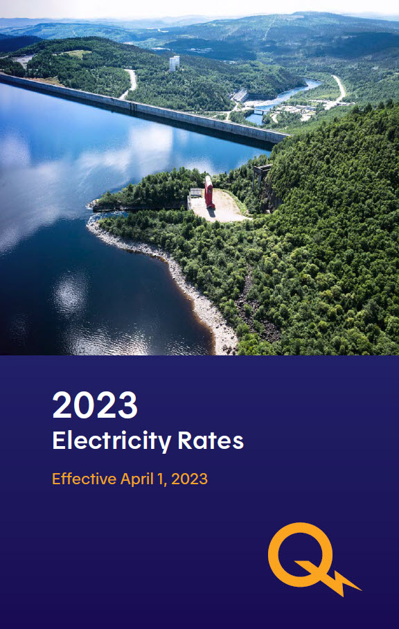 Image of the PDF Electricity Rates document effective since April 1, 2023