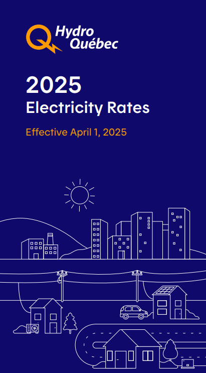 Image of the PDF Electricity Rates document effective since April 1, 2025