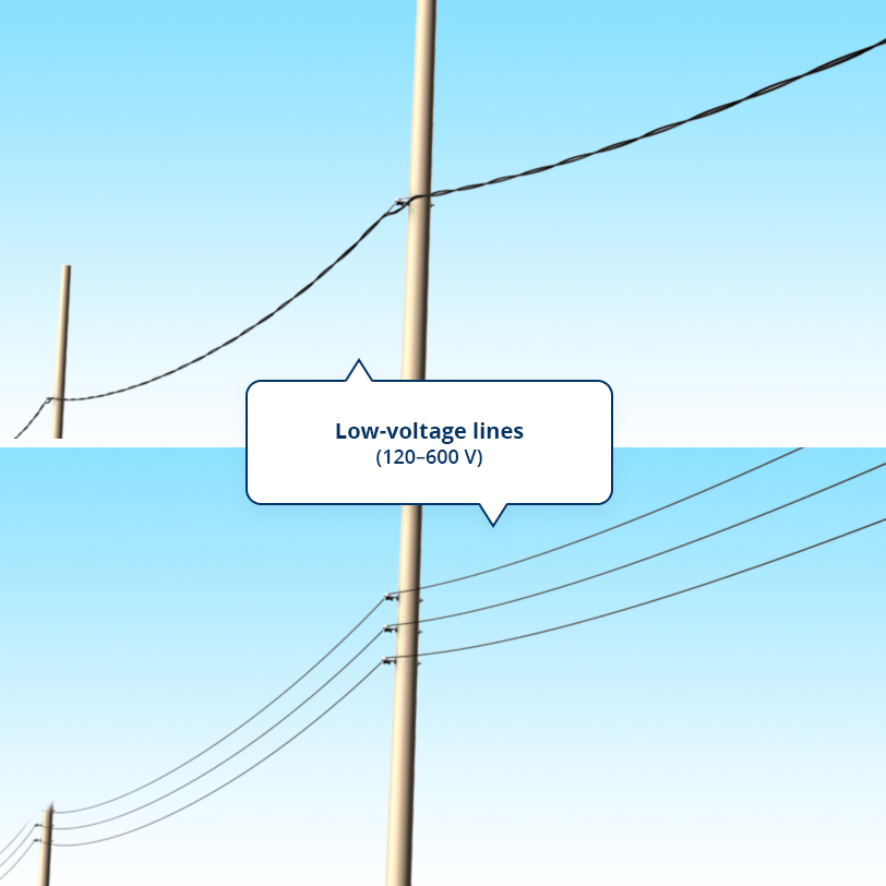 low voltage power lines