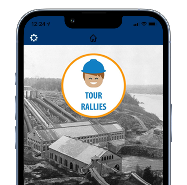 The Tour Rallies app on a cellphone.
