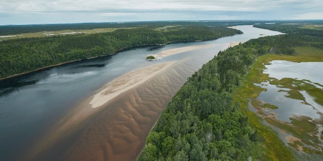Aerial view of the Rivière Romaine.